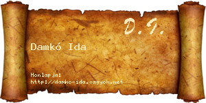 Damkó Ida névjegykártya